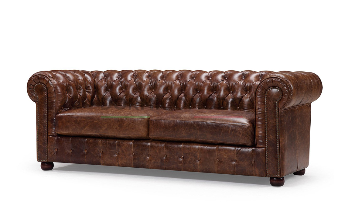 Divano 3 posti chesterfield stile inglese