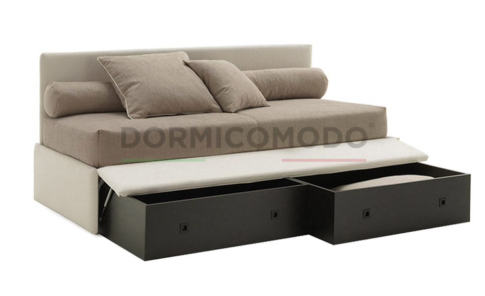 Divano letto con box contenitore