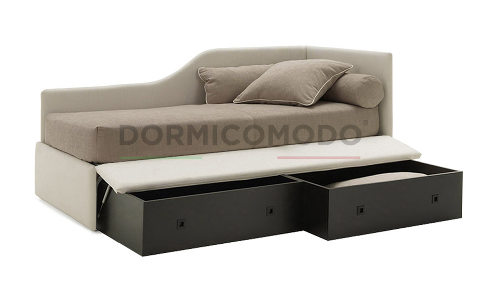 Letto Singolo con Letto Estraibile - VAMA Divani