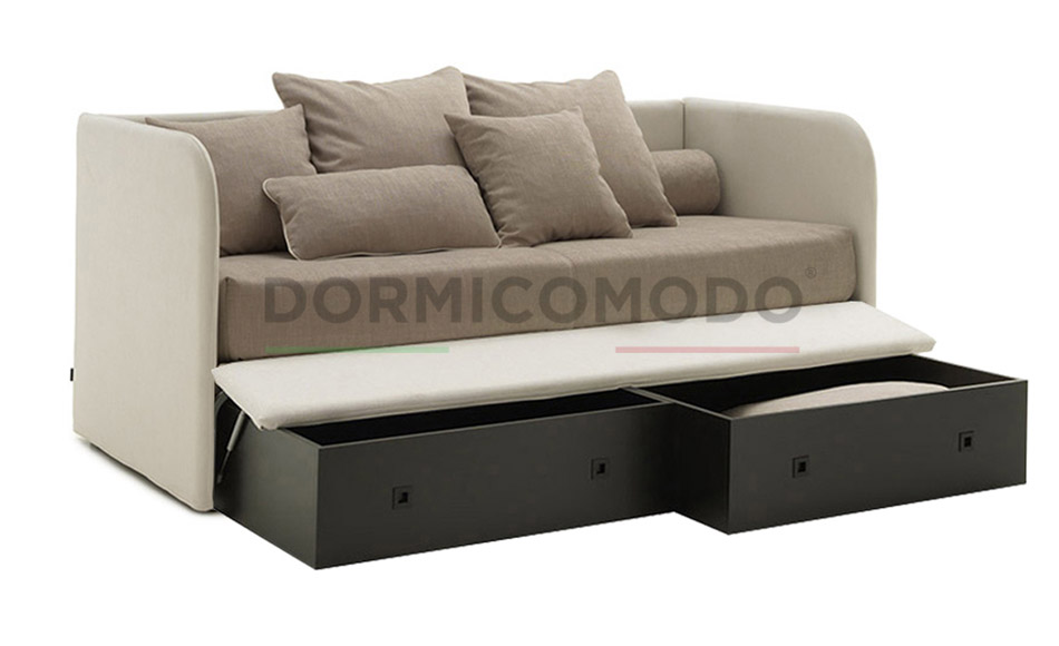 Divano letto con box contenitore