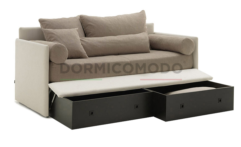 Divano letto con box contenitore