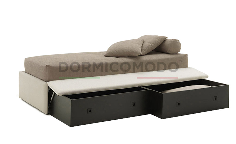Divano letto con box contenitore