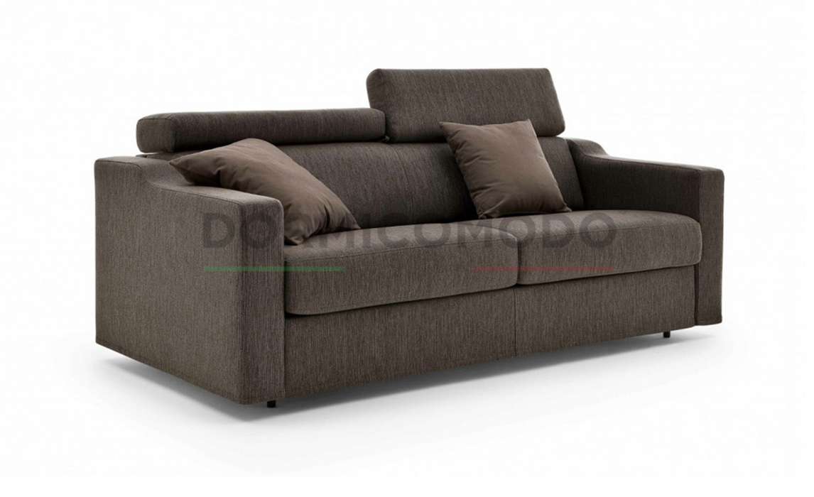 Divano letto matrimoniale con poggiatesta - Divani Letto Matrimoniali - D1009P3