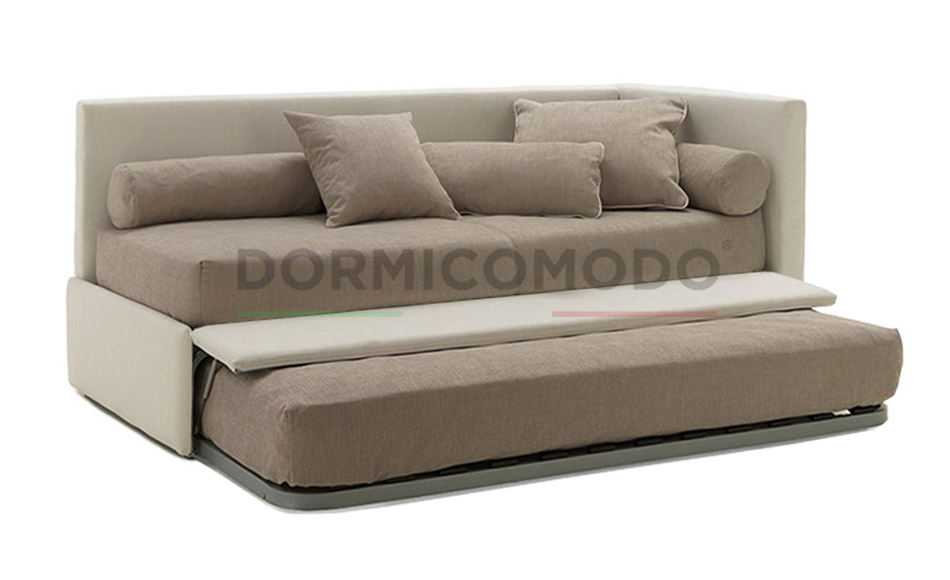 Divano letto dormeuse con doppio letto estraibile - D3009BL